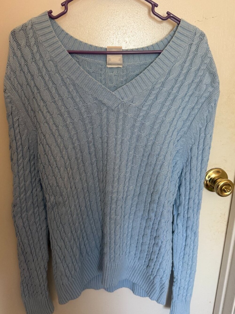Faded Glory Light Blue Sweater W XL